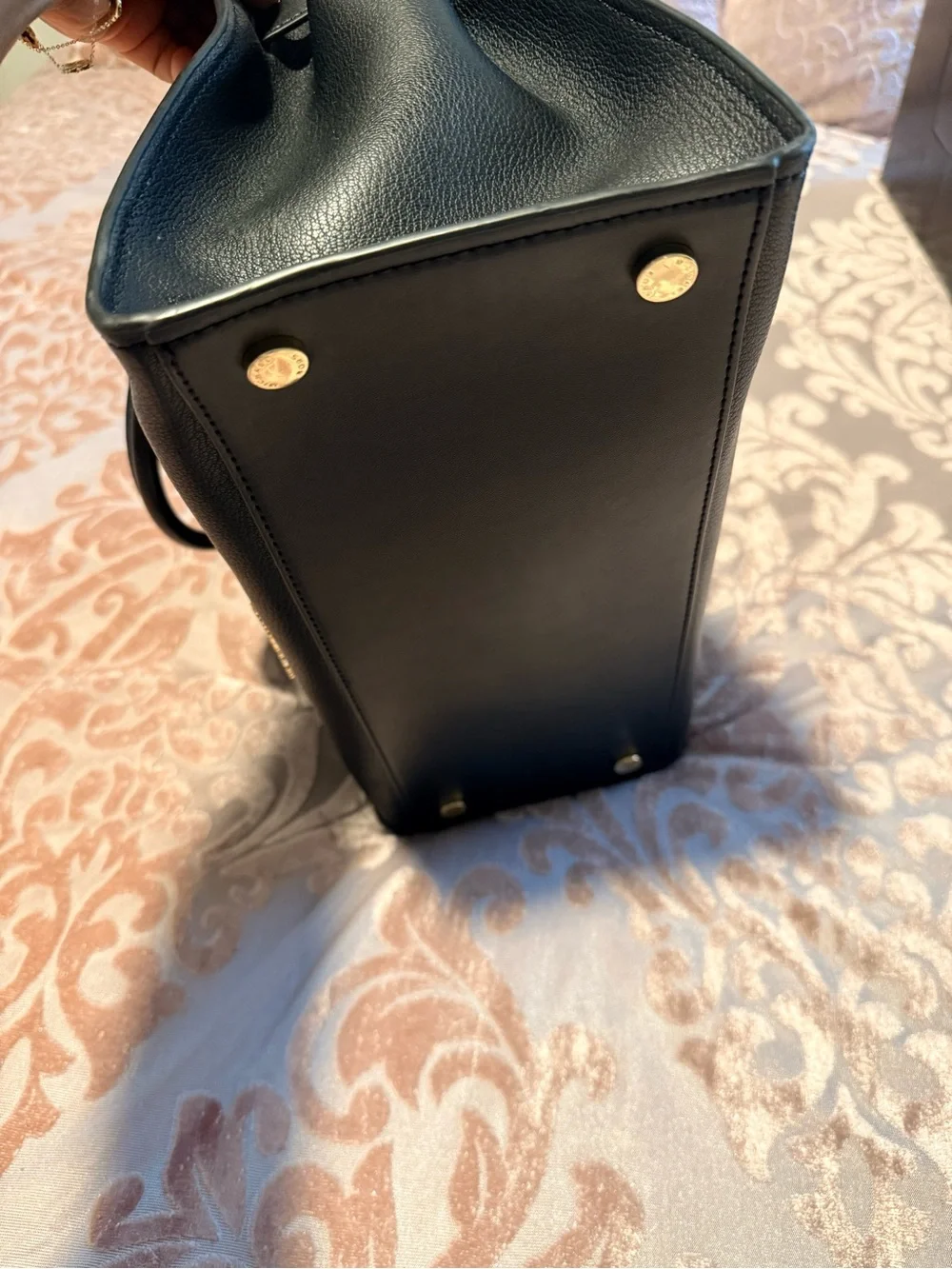Michael Kors Black Hamilton Bag with Gold Hardware